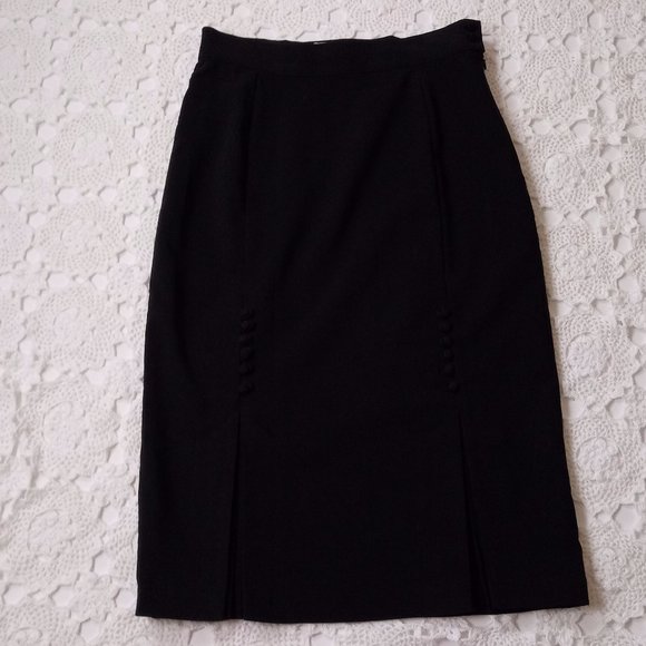 Bettie Page Dresses & Skirts - Bettie Paige Large Black Pencil Skirt Stretch EUC